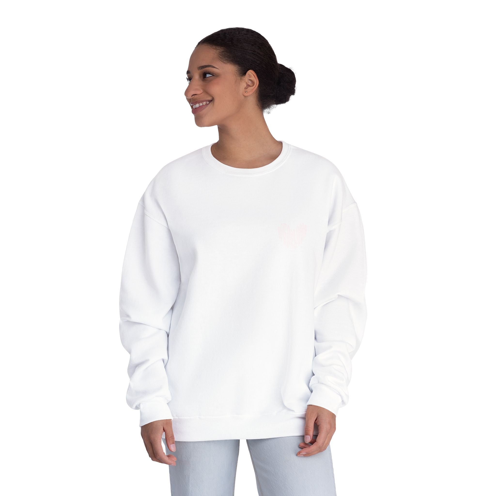 webelong heart crewneck