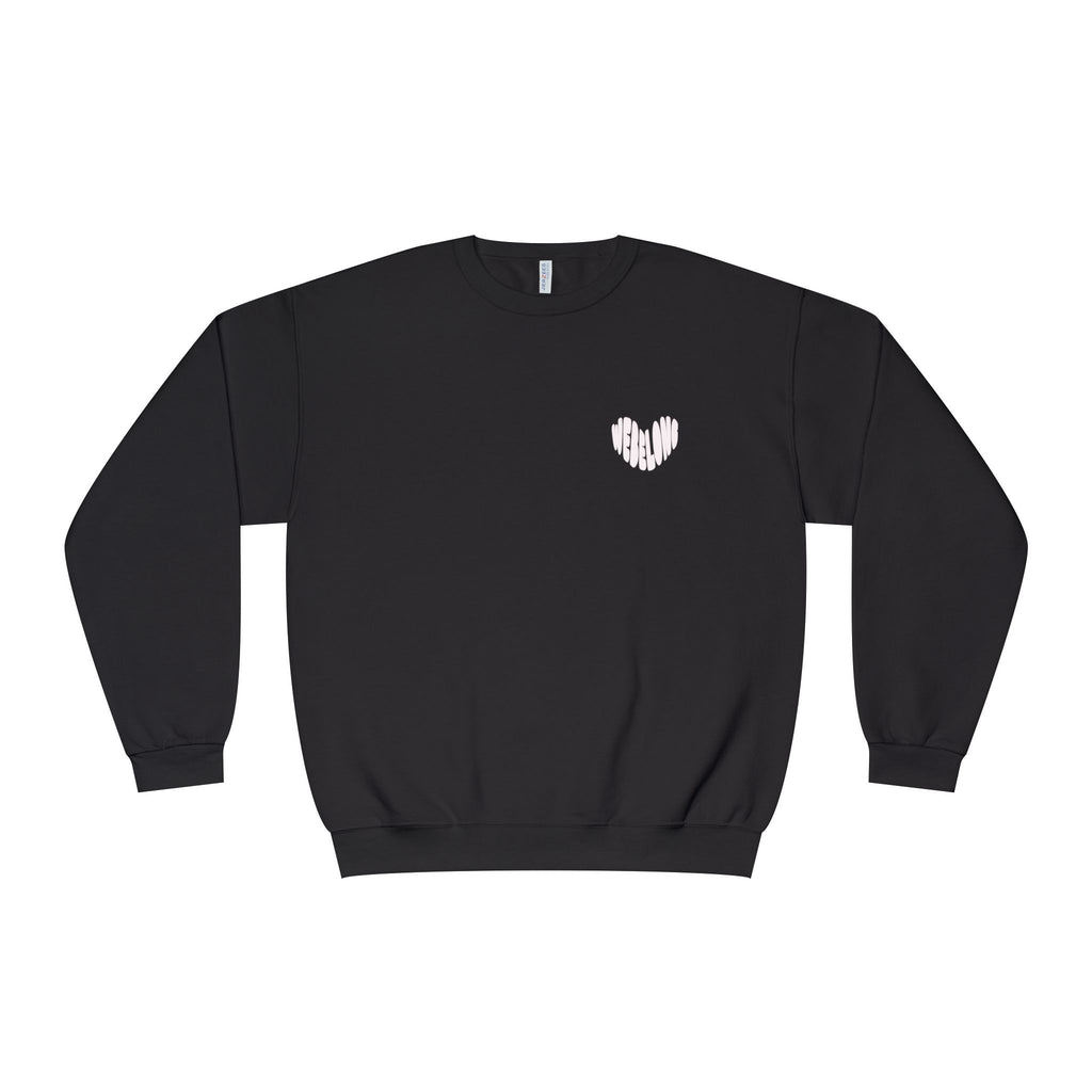 webelong heart crewneck