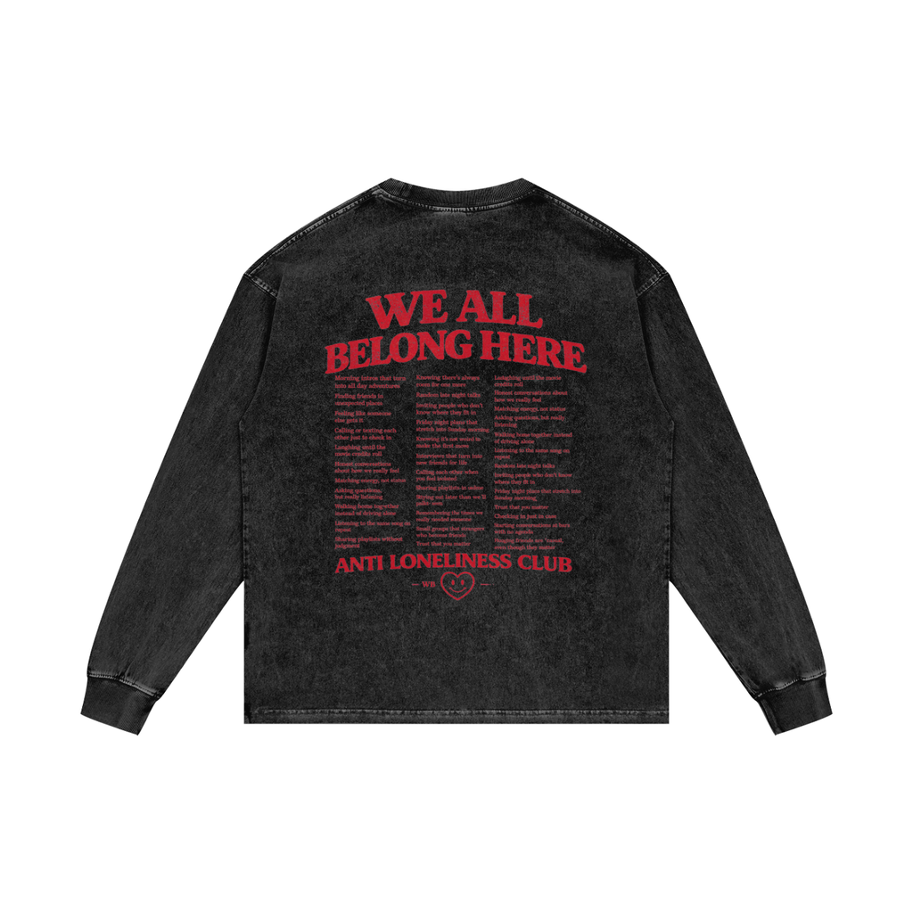 we all belong here unisex long sleeve