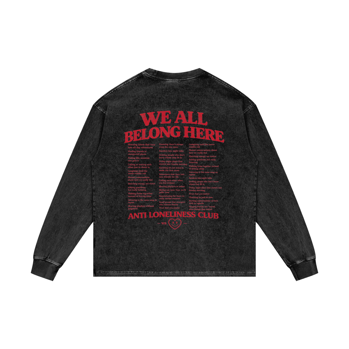 we all belong here unisex long sleeve