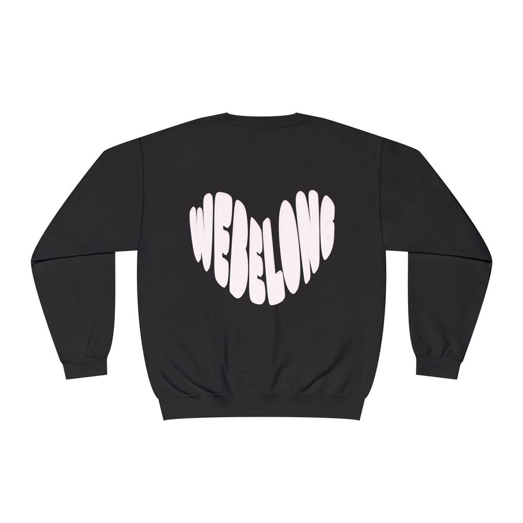 webelong heart crewneck