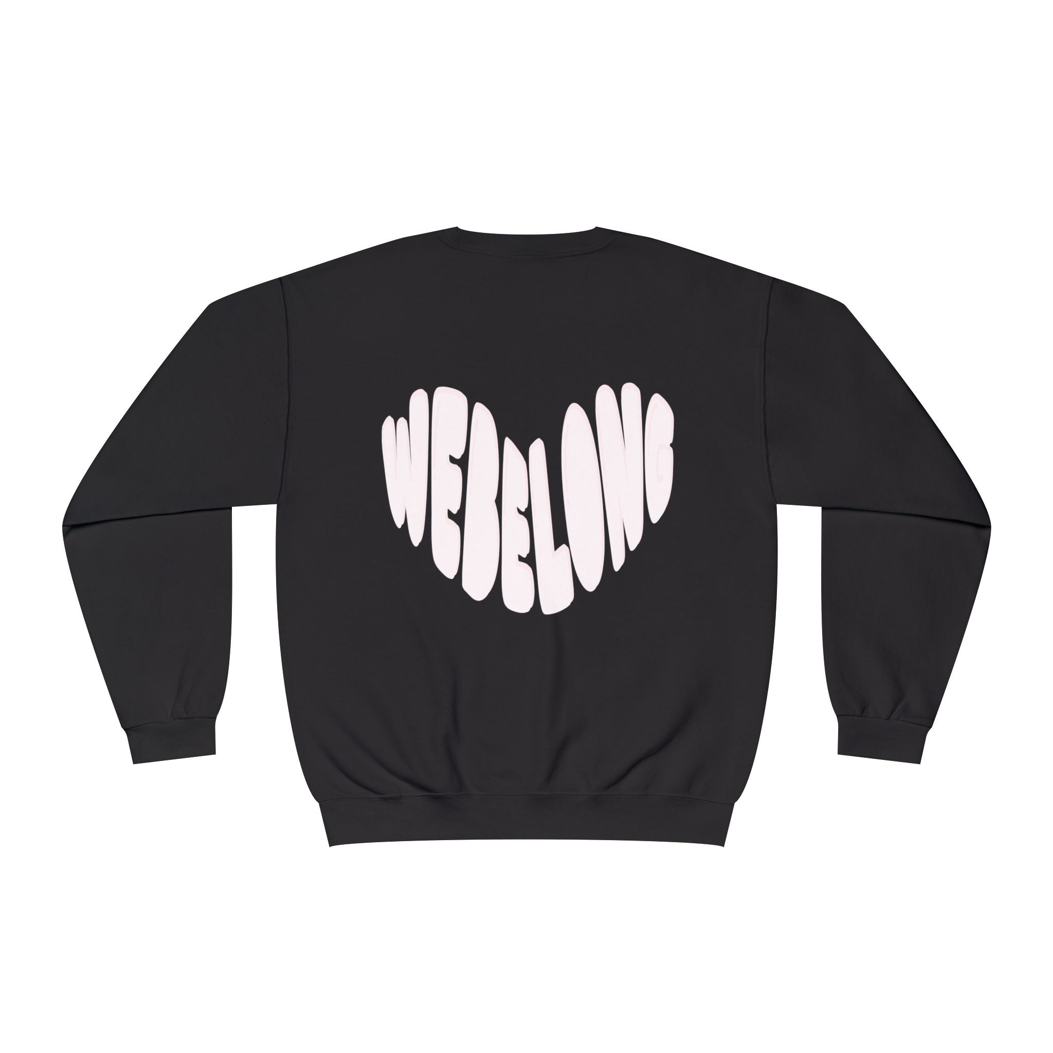 webelong heart crewneck