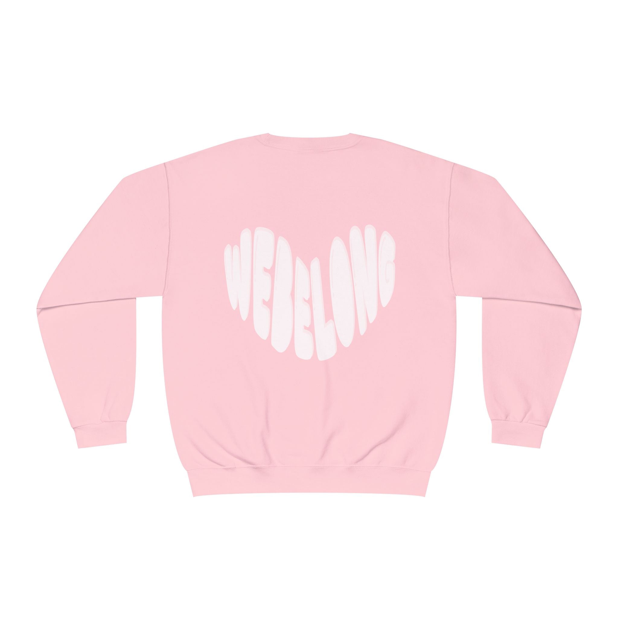webelong heart crewneck