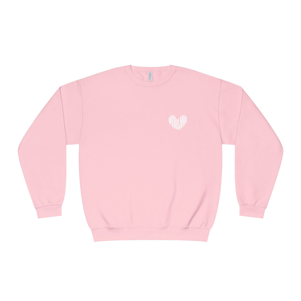 webelong heart crewneck