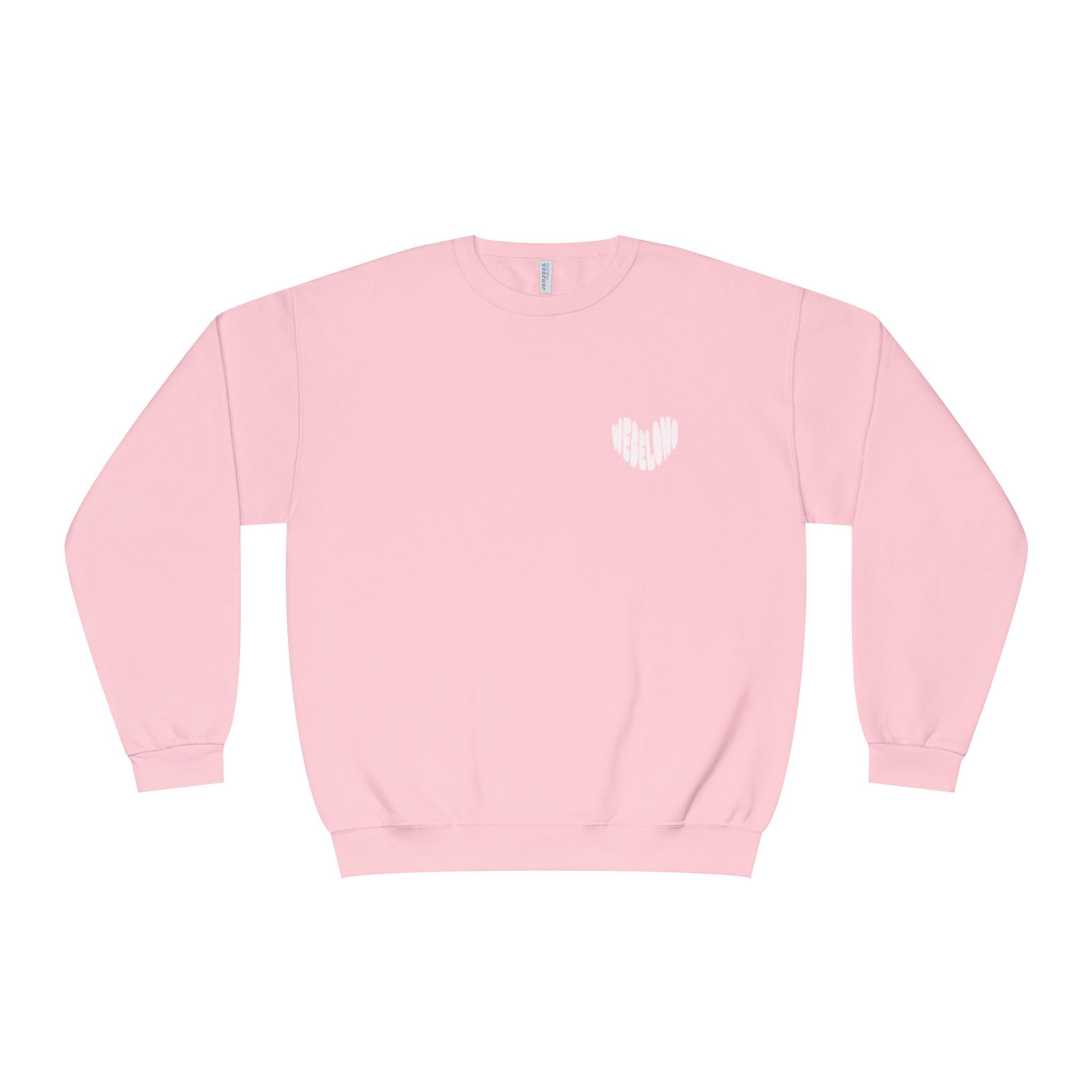 webelong heart crewneck