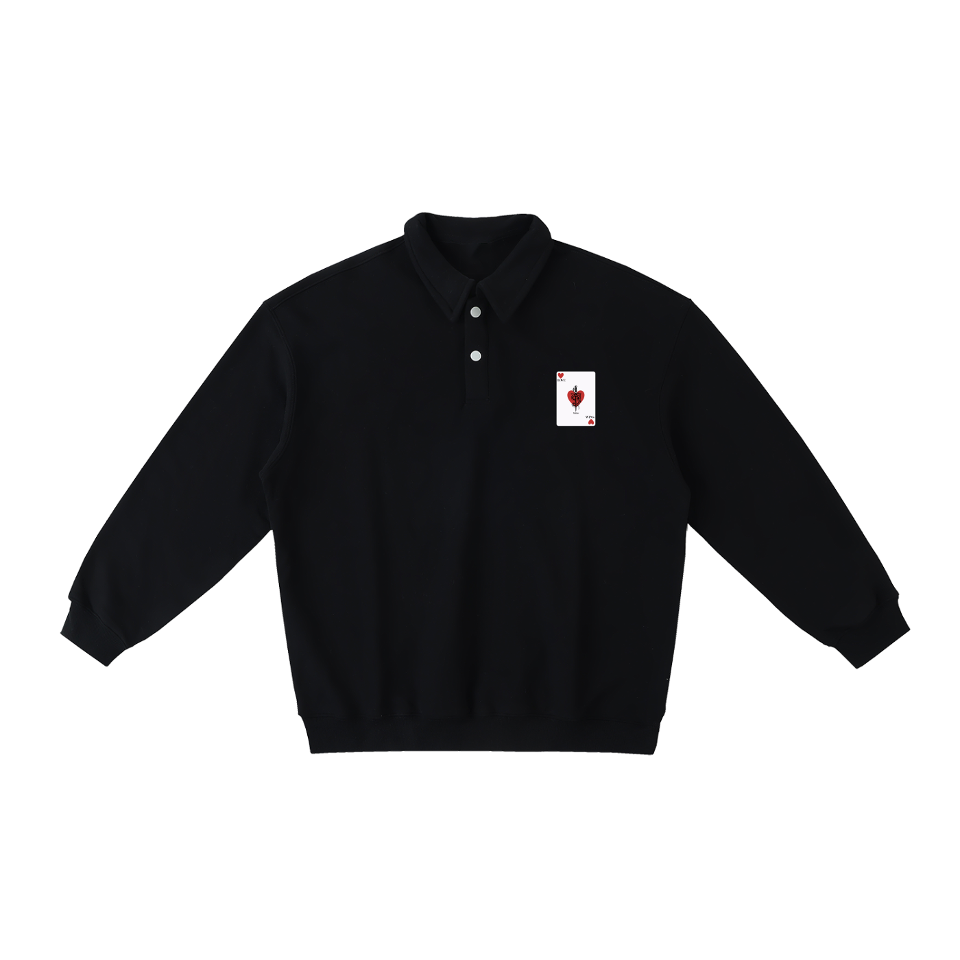 Heavyweight Polo-Collar Sweatshirt