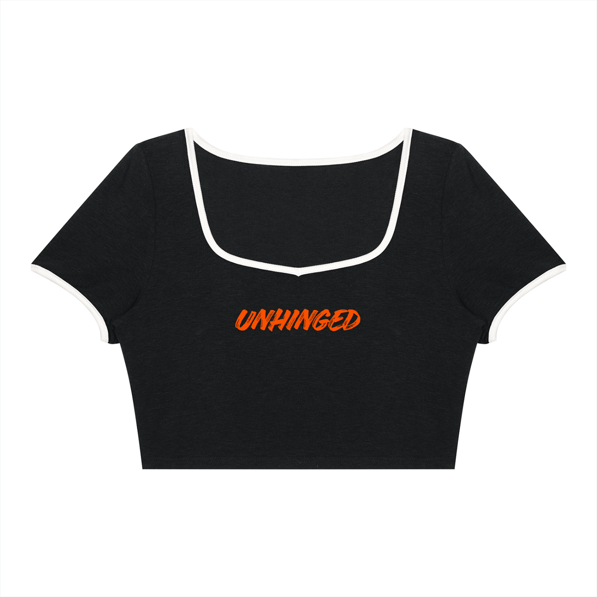unhinged but thriving crop tee