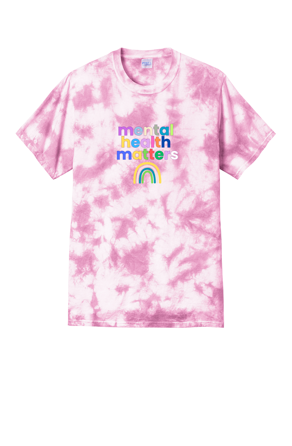 mental health matters tie dye tee