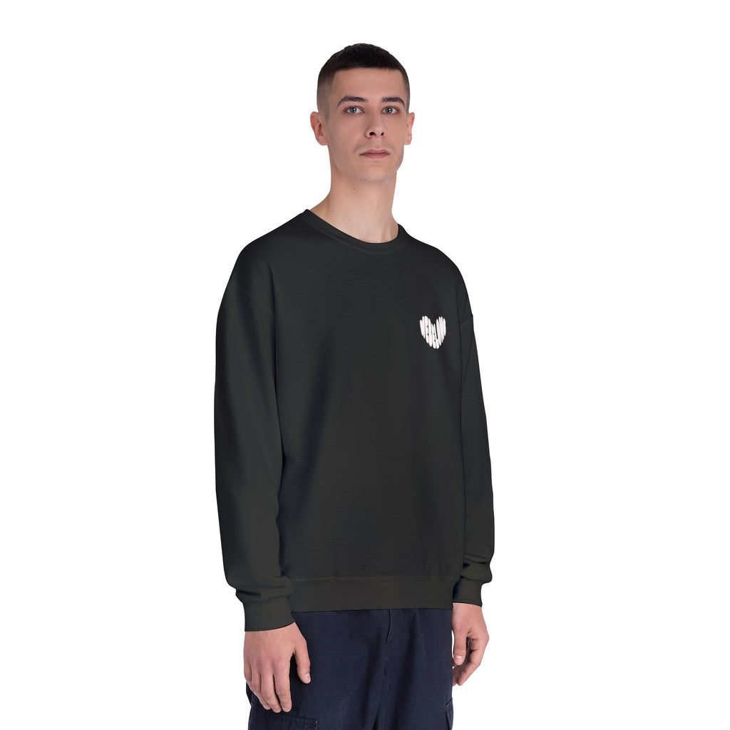 webelong heart crewneck