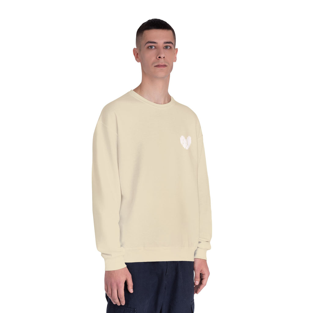 webelong heart crewneck
