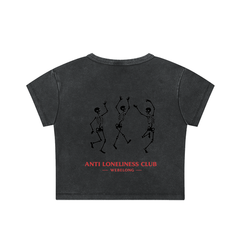 anti loneliness club skeleton tee