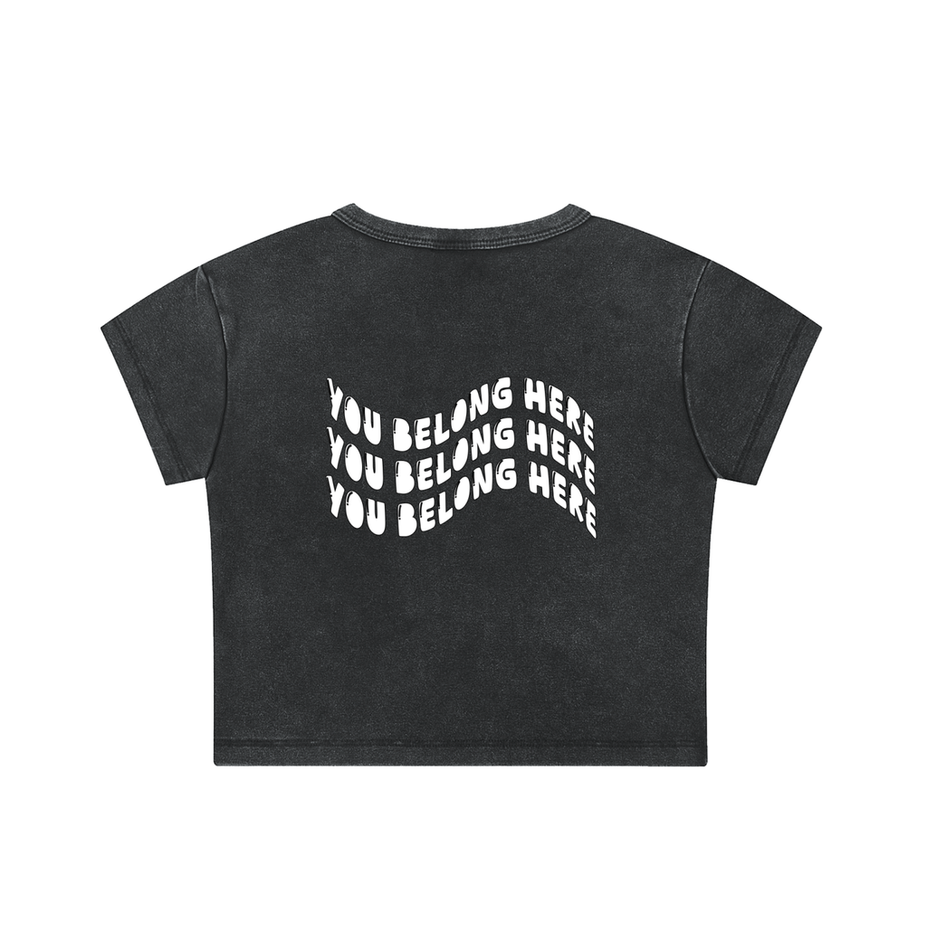 Snow Washed Crop Top